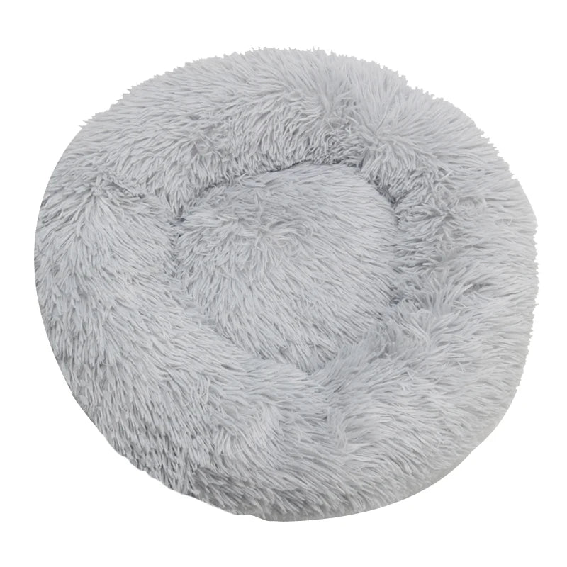 Plush Round Pet Bed – Soft, Warm & Washable